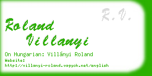 roland villanyi business card