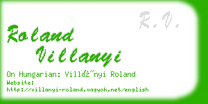 roland villanyi business card